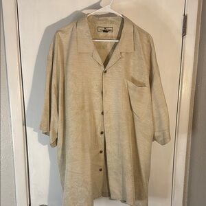Tommy Bahama Beige Button-Up Shirt